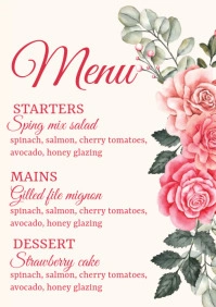 mother's day menu A1 template
