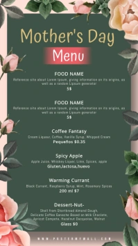 Mother's Day Menu Instagram Story template