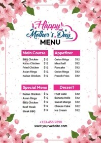 Mother's Day menu Video Template A4