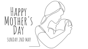 White Mother's Day Digitalt display Template