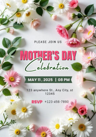 Mother's day party A4 template