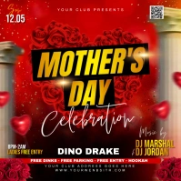 Mother's day party flyer Сообщение Instagram template