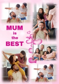 Mother's Day photo collage A5 template