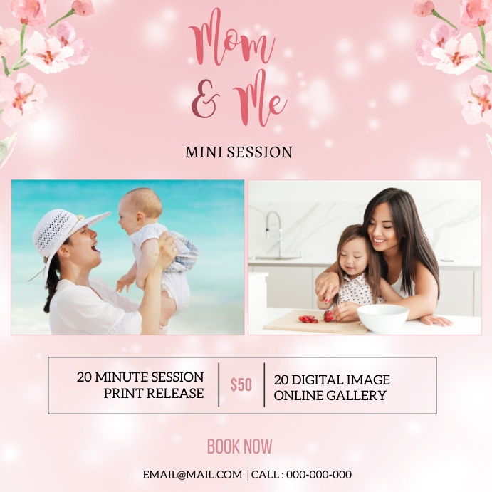 Mother's day Photography Mini Session โพสต์บน Instagram template