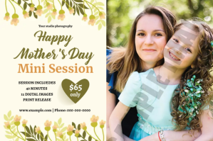 Mother's Day Photography Mini Session Etykieta template