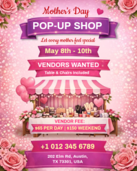 Mother's Day Pop-Up Shop Flyer Template Instagram Portrait