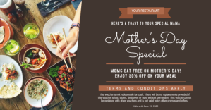 Cokelat Mother's Day Restaurant Promotion Facebook Shared Image Template