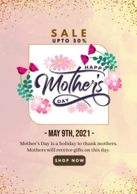 mother's day sale A4 template