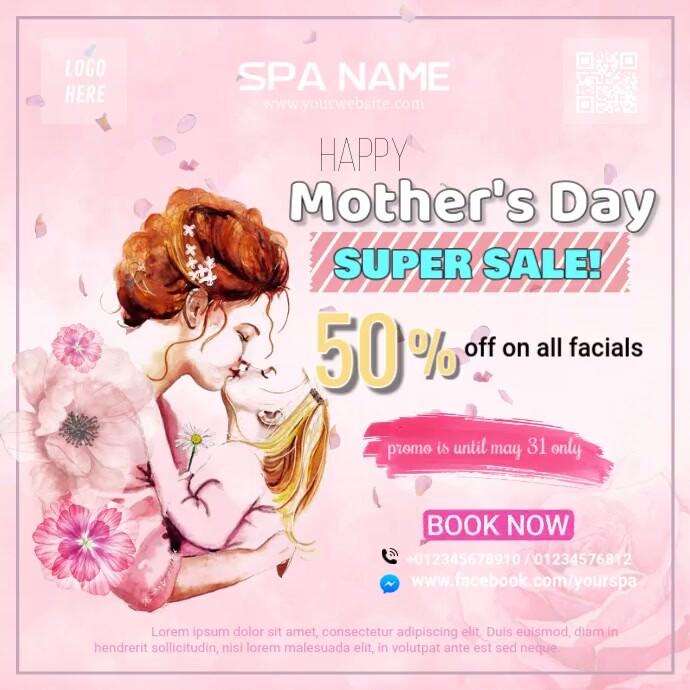 mother's day sale instagram post template