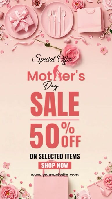 mother's day sale instagram story template