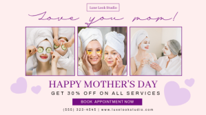 Mother's Day Salon Service landscape post Digital Display (16:9) template