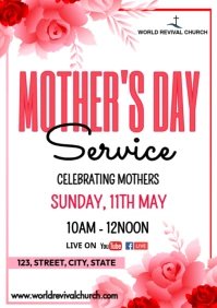 Mother's day service A3 template