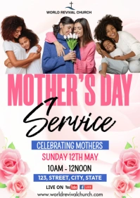 Mother's day service A3 template