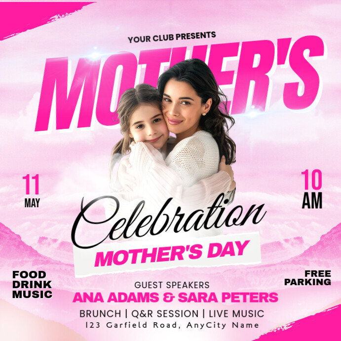 mother's day service Publicação no Instagram template