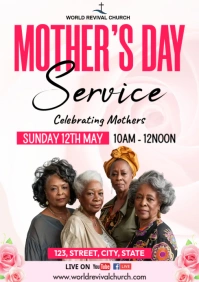 Mother's day service A3 template