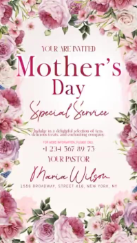 Mother's Day Service Instagram Story Video template