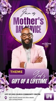 mother's day service video template Instagram 快拍
