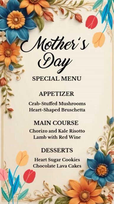 Mother's Day Special Menu Indaba yaku-Instagram template