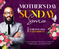 Mother's Day Sunday service Medium Rectangle template