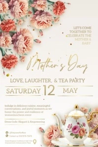 Mother's Day Tea Party Poster template