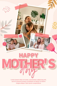 Mother's Greeting Card Poster template