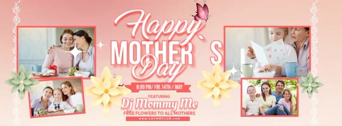 Mother`s Day Celebration Banner Facebook Cover Photo template