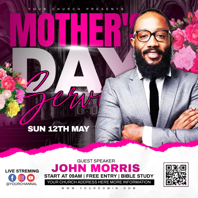 Mother’s day church flyer Template | PosterMyWall