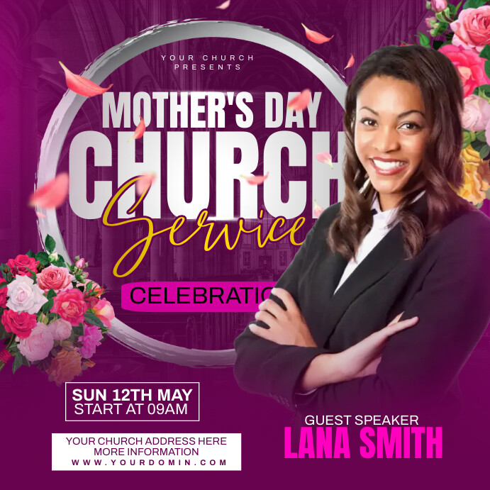 Plantilla de Mother’s day church service | PosterMyWall