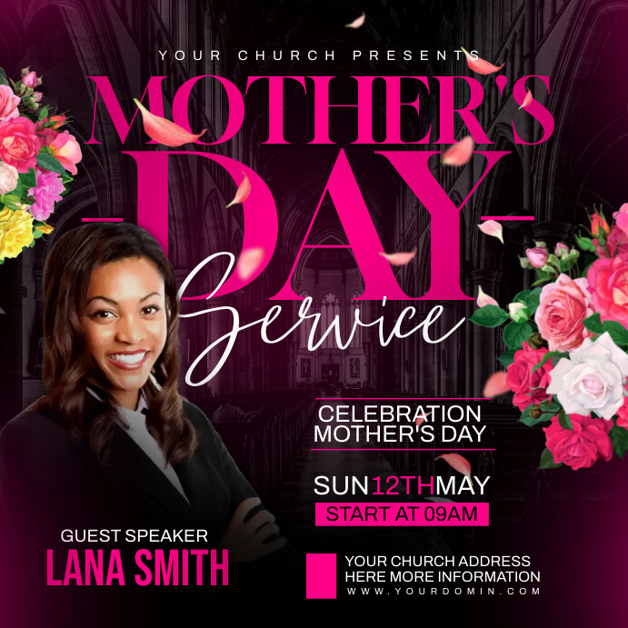Plantilla de Mother’s day church service | PosterMyWall
