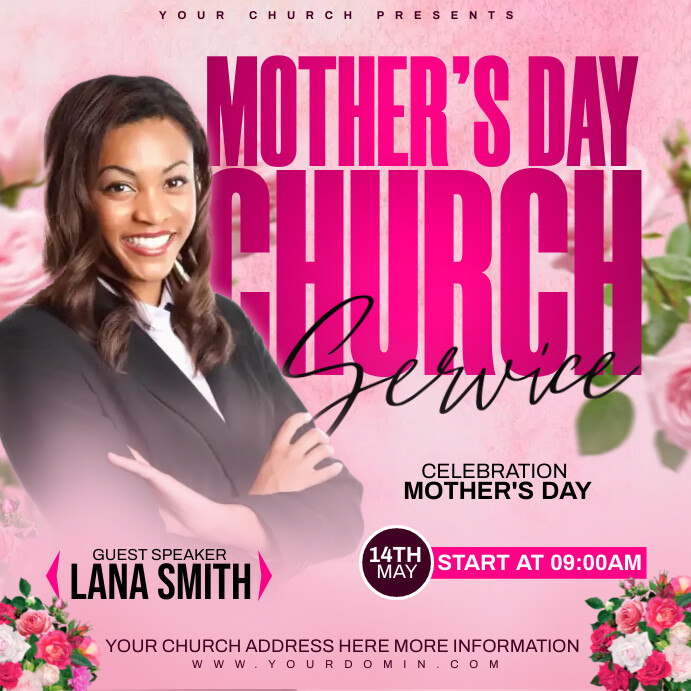 Mother’s day church service Template | PosterMyWall