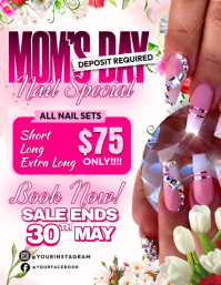 Mother’s Day Nail Sale Flyer Iflaya (Incwadi ye-US) template