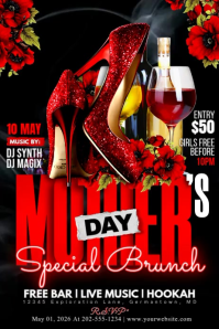 Mother’s Day Special Brunch Flyer Poster template