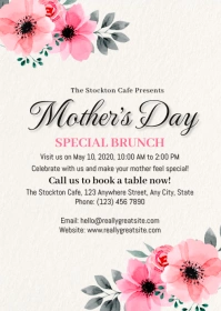 Mother's day, event, greeting,retail (2) A6 template