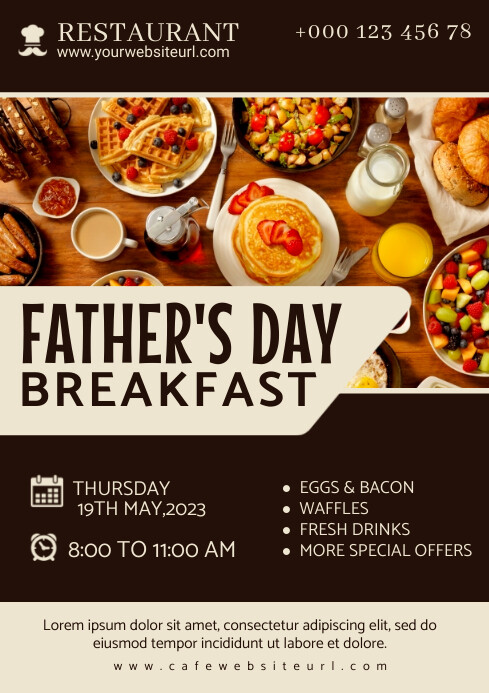 mother's day, father's day A4 template