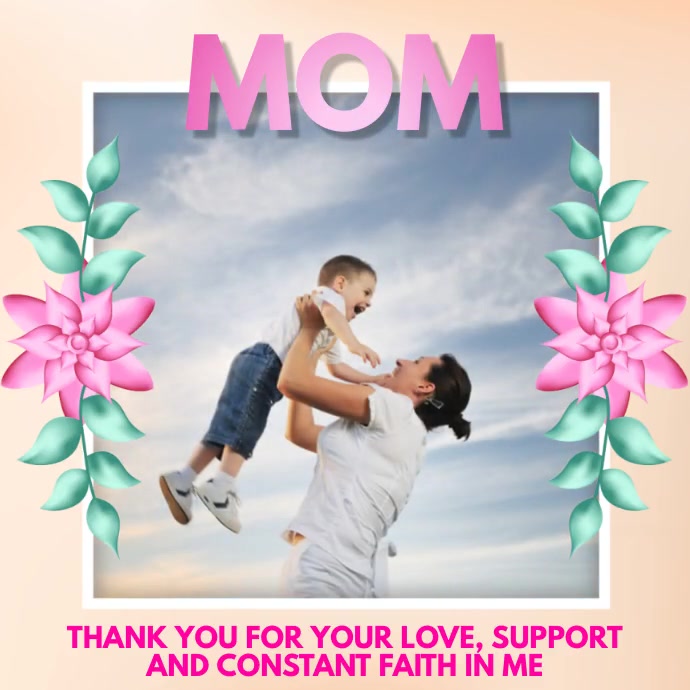 Mother's Day, Photo Collage Wpis na Instagrama template