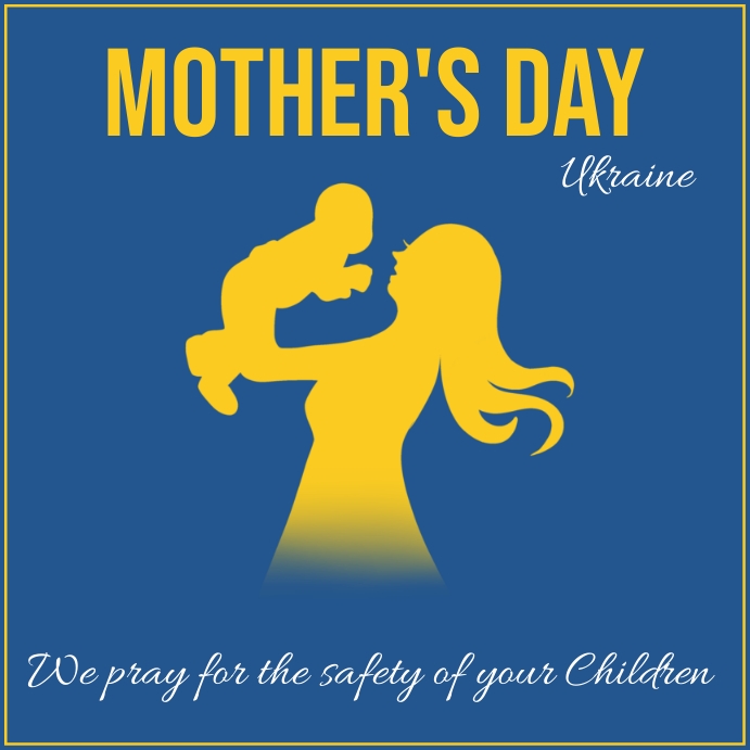 Mother's Day, Ukraine Instagram Post template