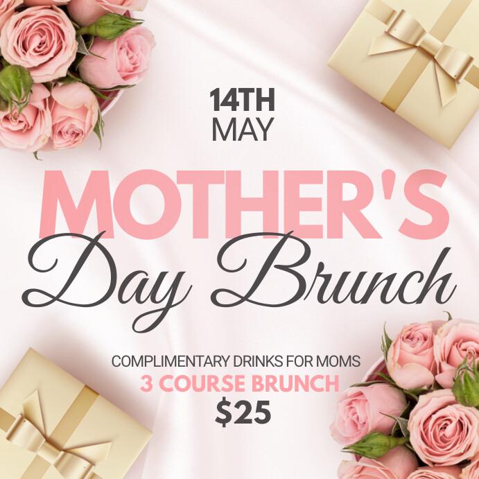 mother's day, women's day, valentine's day Square (1:1) template
