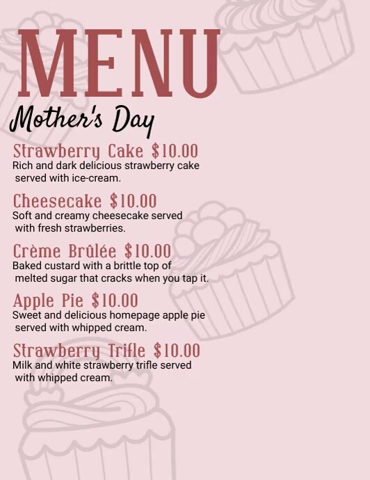 Mother's Day Ads Ulotka (US Letter) template