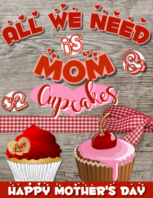 Mother's Day Bake Sale Flyer Template PosterMyWall