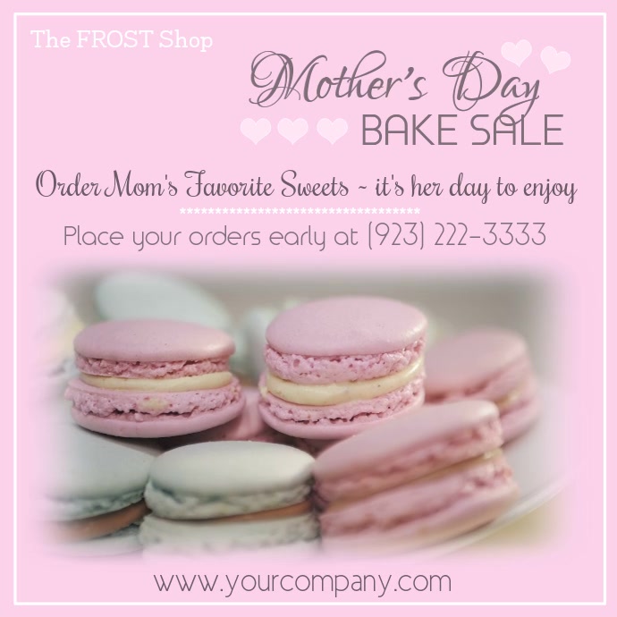 Mother's Day Bake Sale Video Template PosterMyWall