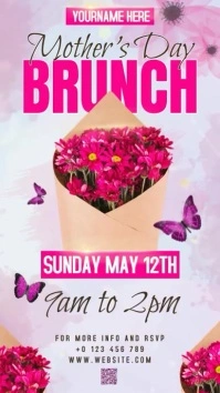 Mother's day Brunch Digital Display (9:16) template