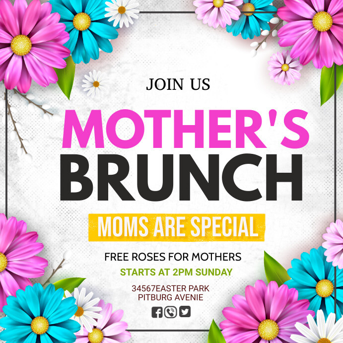 mother's day brunch Wpis na Instagrama template
