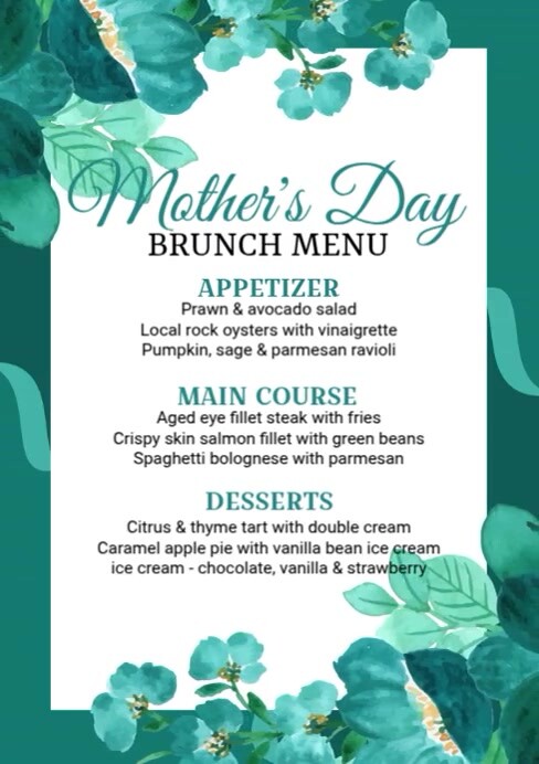 Mother's Day Brunch A4 template