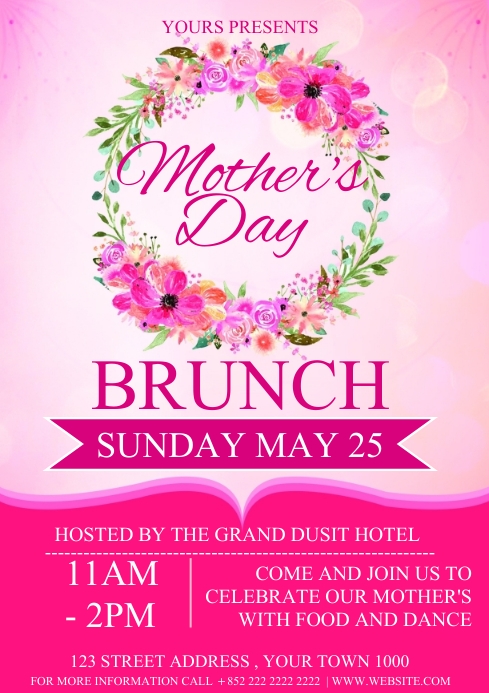 MOTHER'S DAY BRUNCH A3 template