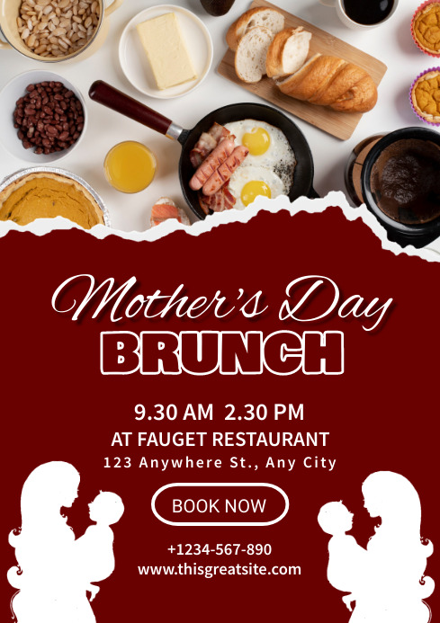Mother's Day Brunch A4 template