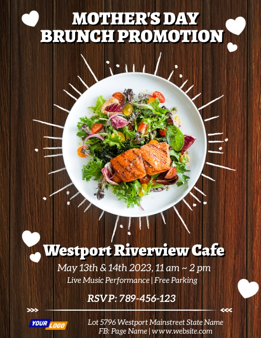 Mother's Day Brunch Flyer Design template