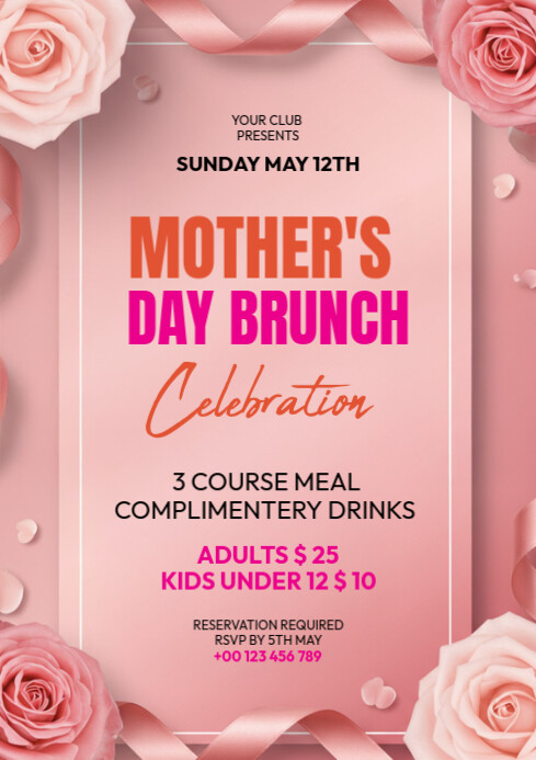 Mother's Day Brunch Flyer Template | PosterMyWall