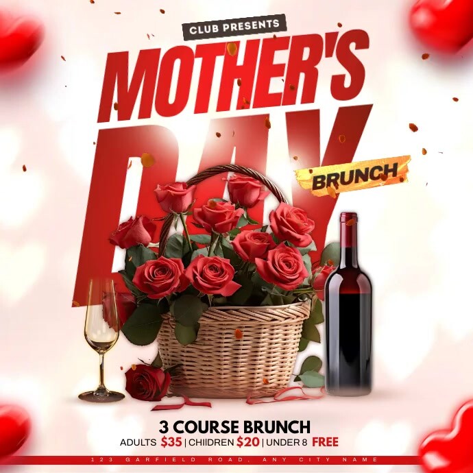 mother's day brunch invite Wpis na Instagrama template