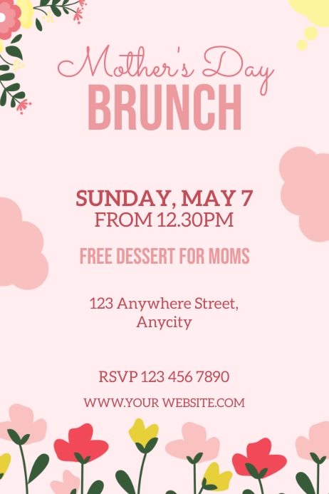 Mother's Day Brunch Poster template