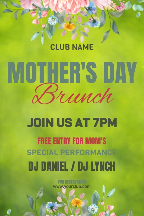 Mother's Day Brunch Poster template